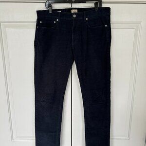 Men's J. Crew 484 5-Pocket Corduroy Pants Navy Size 34x34